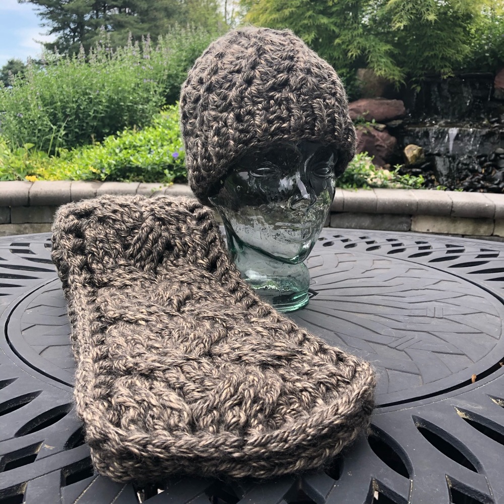 Handmade Hat and Scarf Set by BLD